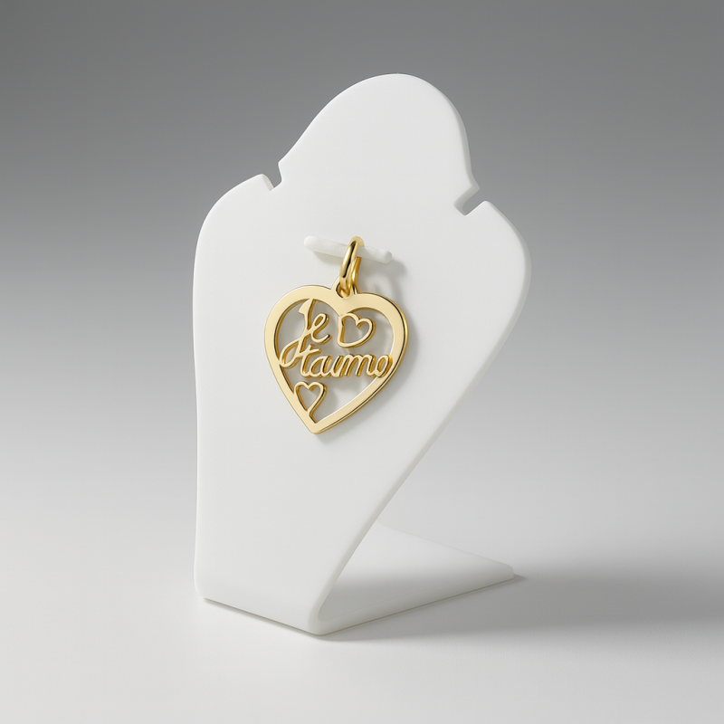 Mini busto de metacrilato blanco para conjuntos de joyas