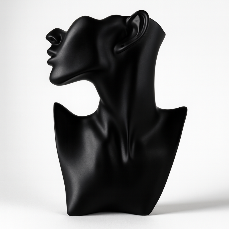 Busto para joyas de mujer truncado negro