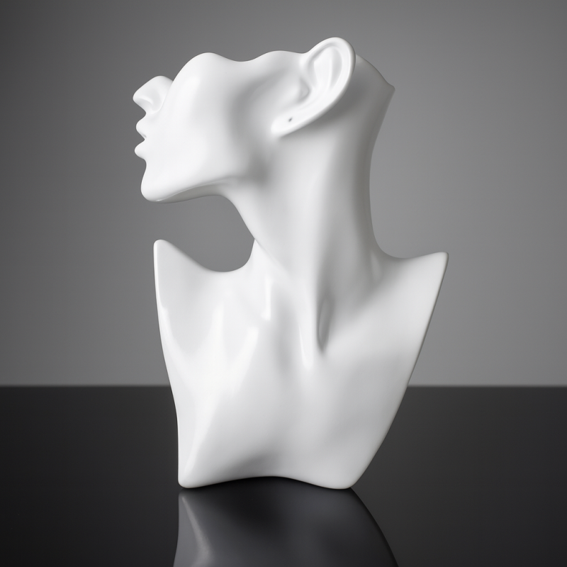 Busto para joyas de mujer truncado blanco