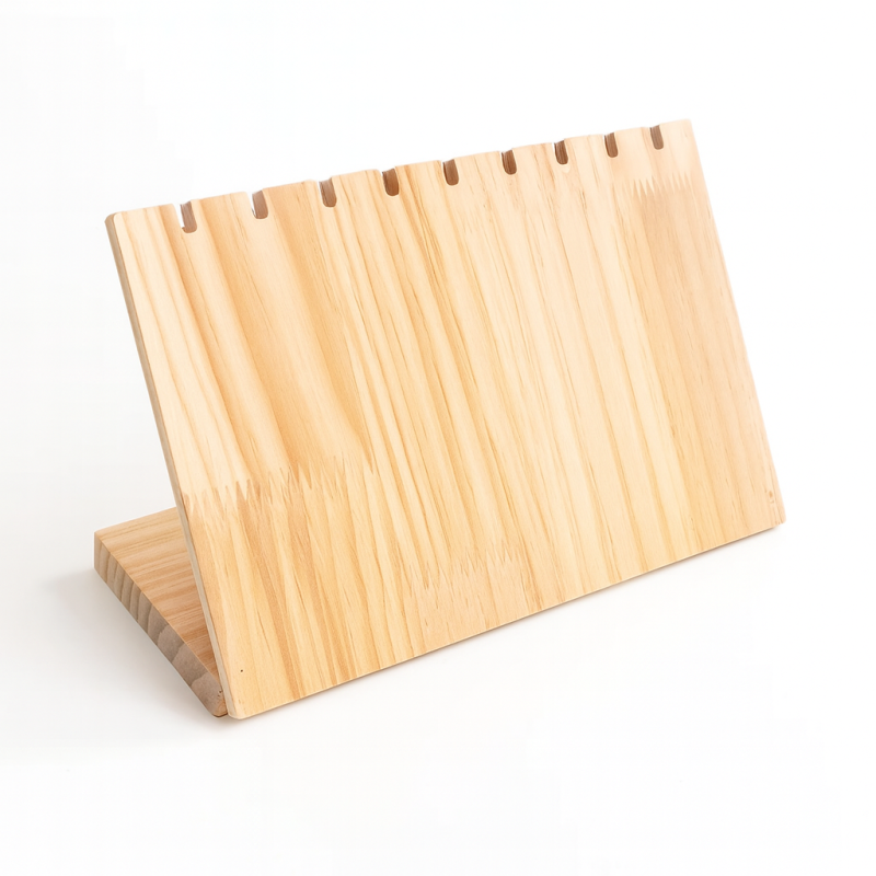 Expositor para joyas para collares de madera de pino