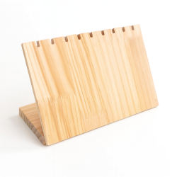 Expositor para joyas para collares de madera de pino