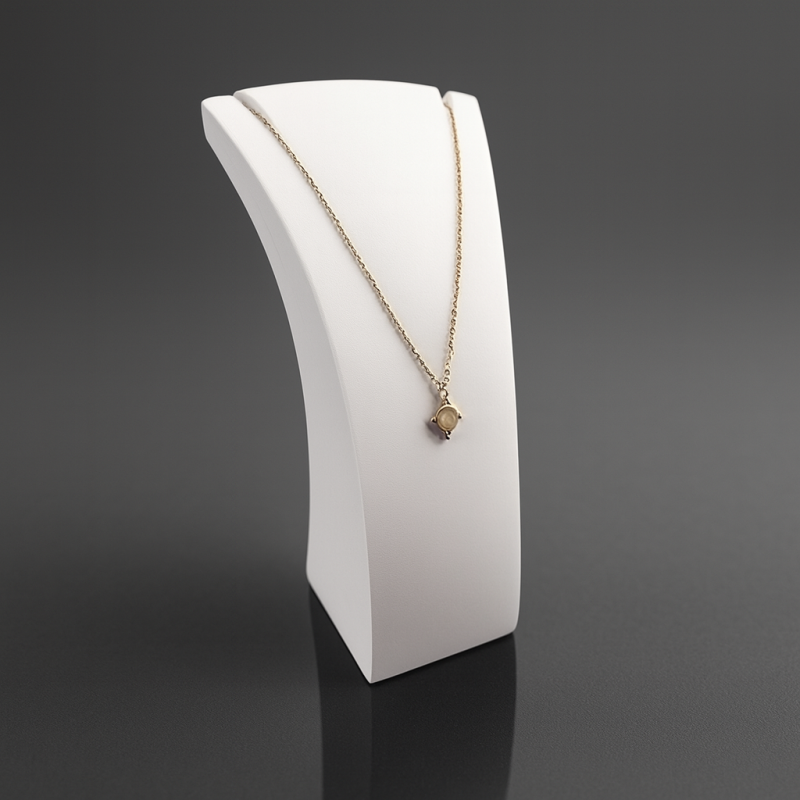 Soporte para collares alto y curvado de resina blanca