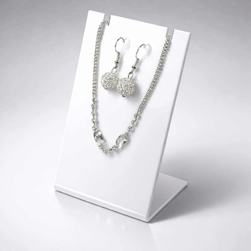 Mini busto para conjuntos de joyas de metacrilato blanco