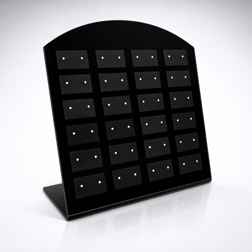 Soporte para joyas negro para 24 pares de pendientes