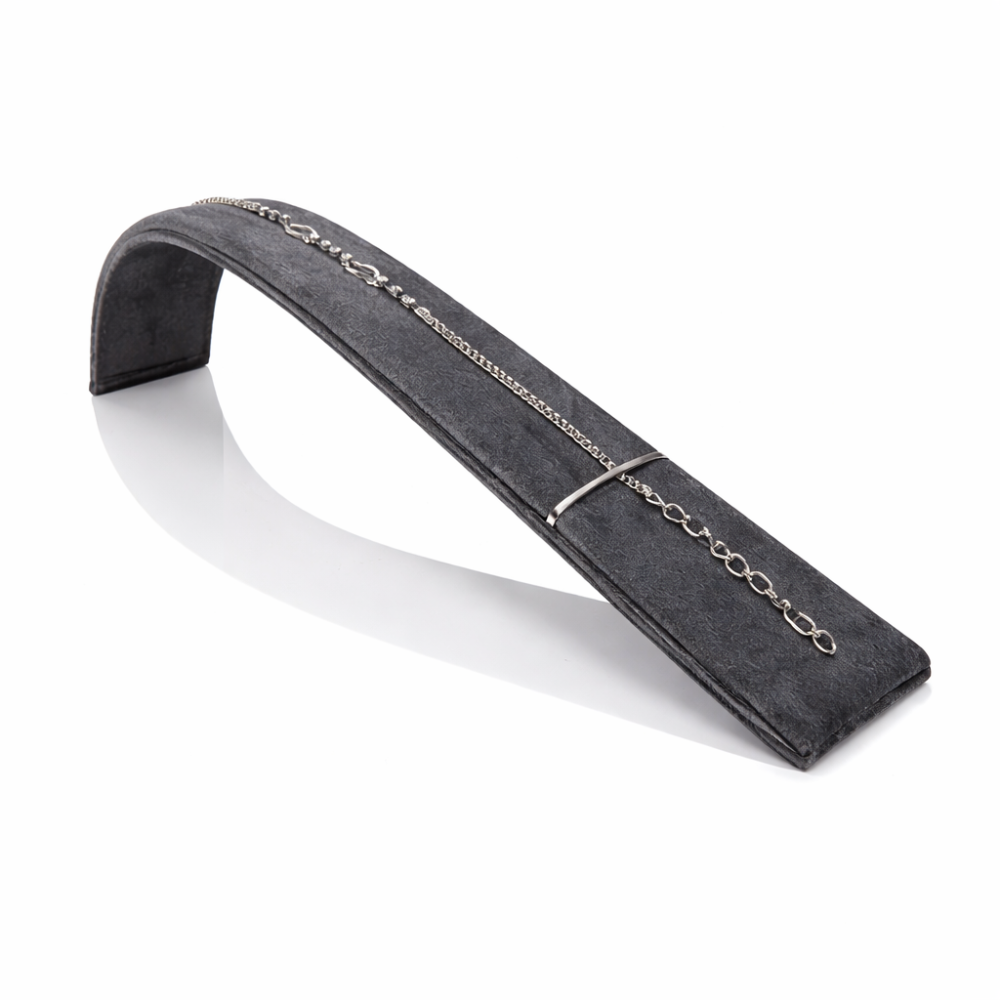 Expositor deslizante para pulseras de ante gris antracita
