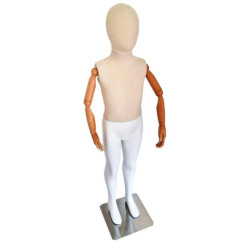 Pack Duo: Maniquí de vitrina infantil - Acabado en madera y resina