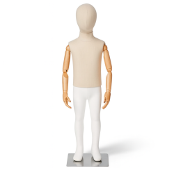 Pack Duo: Maniquí de vitrina infantil - Acabado en madera y resina