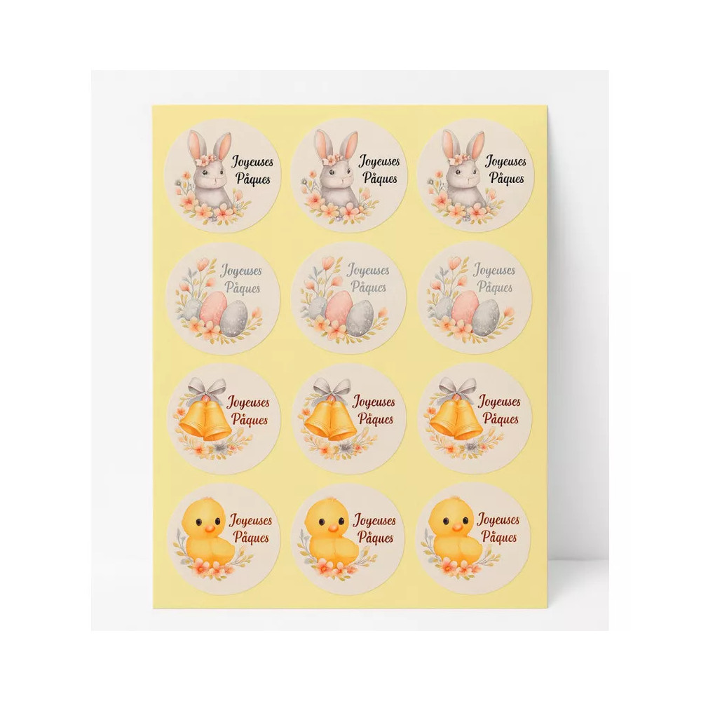 300 bolsitas en tonos pastel + etiquetas «Feliz Pascua» - Pack de primavera