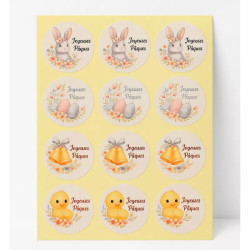Pack «Primavera festiva» - 300 bolsitas en tonos pastel + Etiquetas «Feliz Pascua»