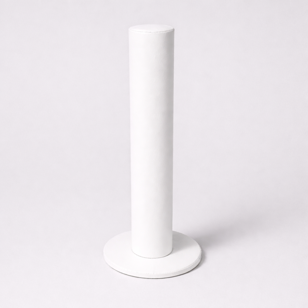 Lote de 10 soportes verticales para pulseras de símil piel blanca
