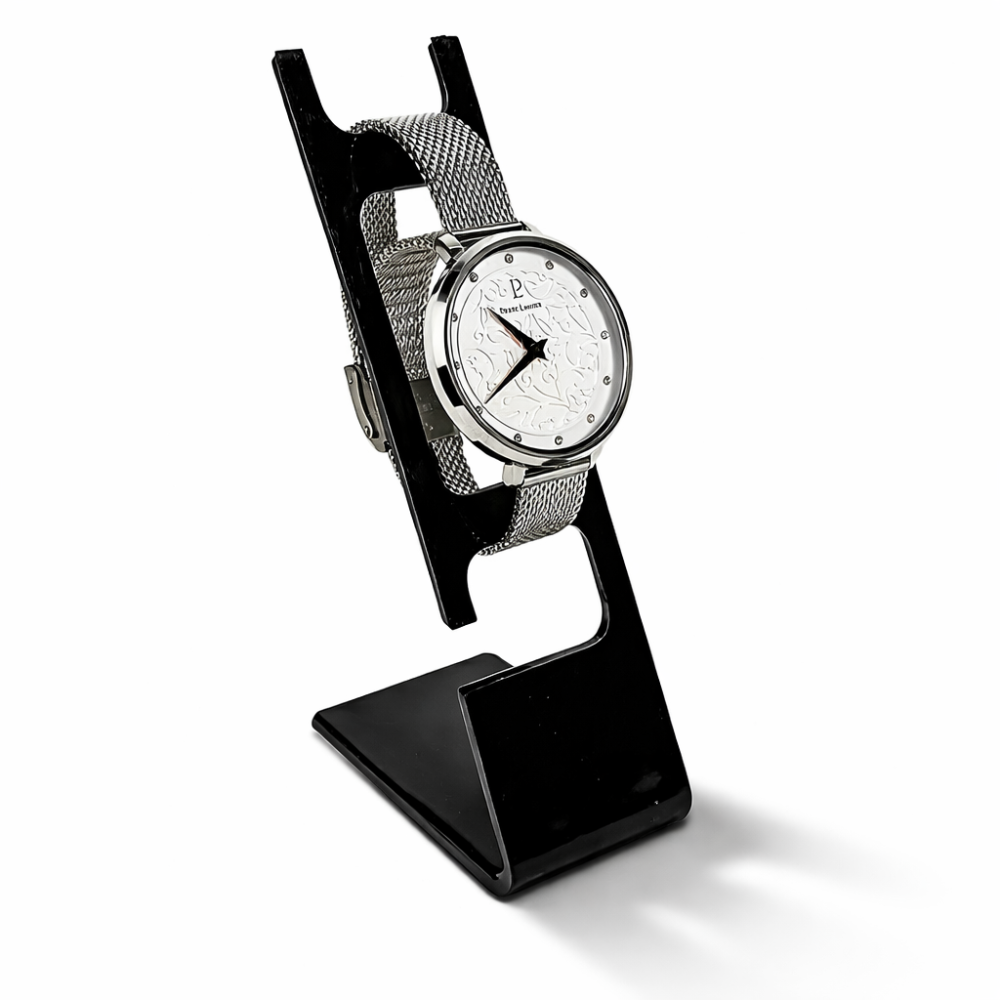 10 pequeños expositores negros para relojes o pulseras