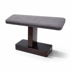 Portapulseras inclinado de madera oscura y de ante gris antracita
