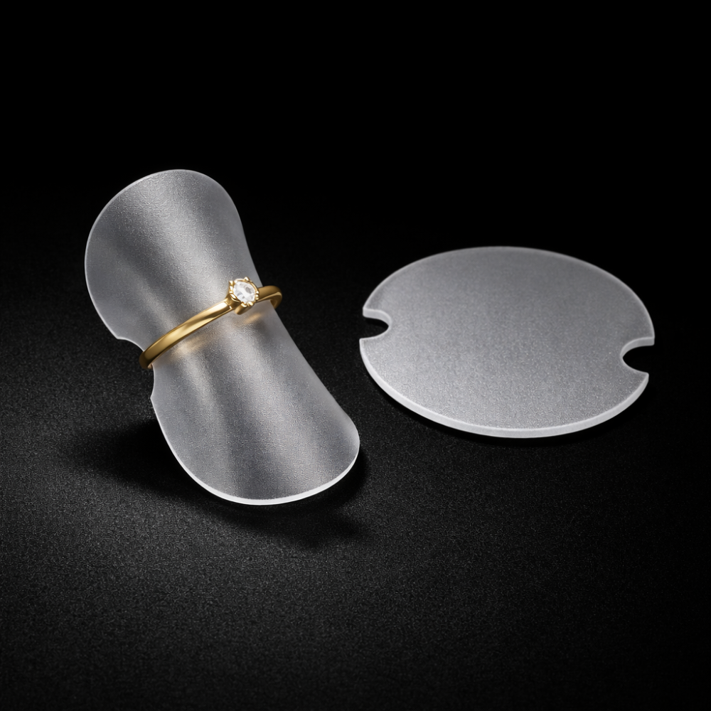 25 soportes para anillos de silicona flexible opaca