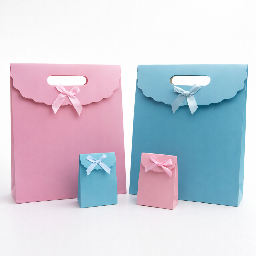 Pack de regalo de nacimiento: 48 cajas surtidas azul y rosa (2 tallas) - Cierre de velcro