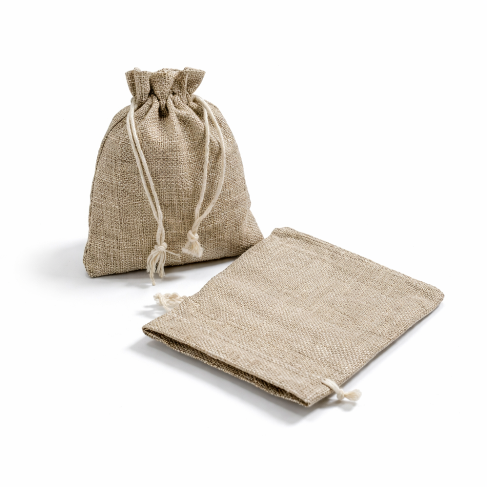 10 bolsas grandes de yute color beige natural, 20 x 30 cm