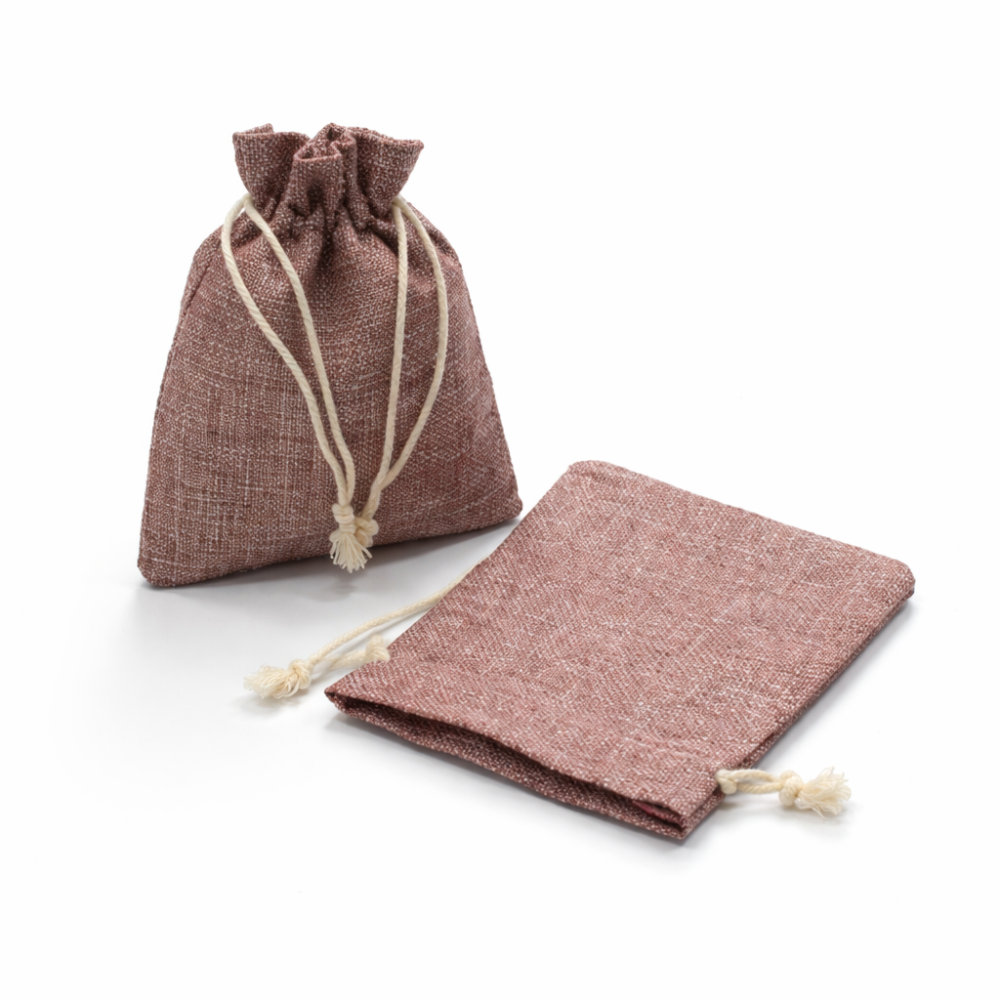 Lote de 10 bolsas de yute color morado 14x20 cm