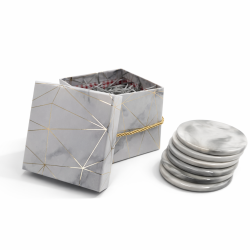 Pack para revendedores: Cofre de mármol - 6 posavasos de cerámica a precio de coste