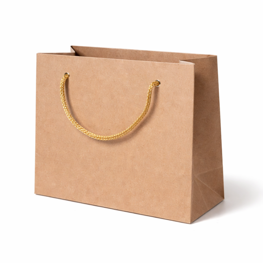 12 bolsas de papel kraft marrón natural 14x6x11 cm