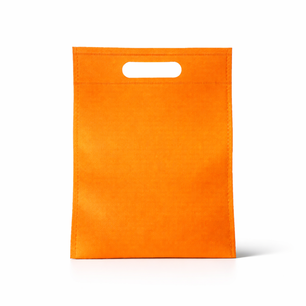 12 minibolsas de tela no tejida naranja de 14 x 20 cm