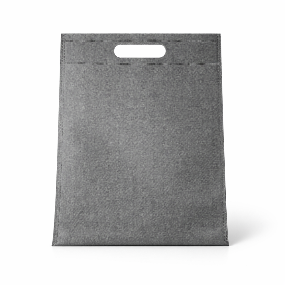 Lote de 120 bolsas no tejidas de color gris liso, 25 x 33 cm