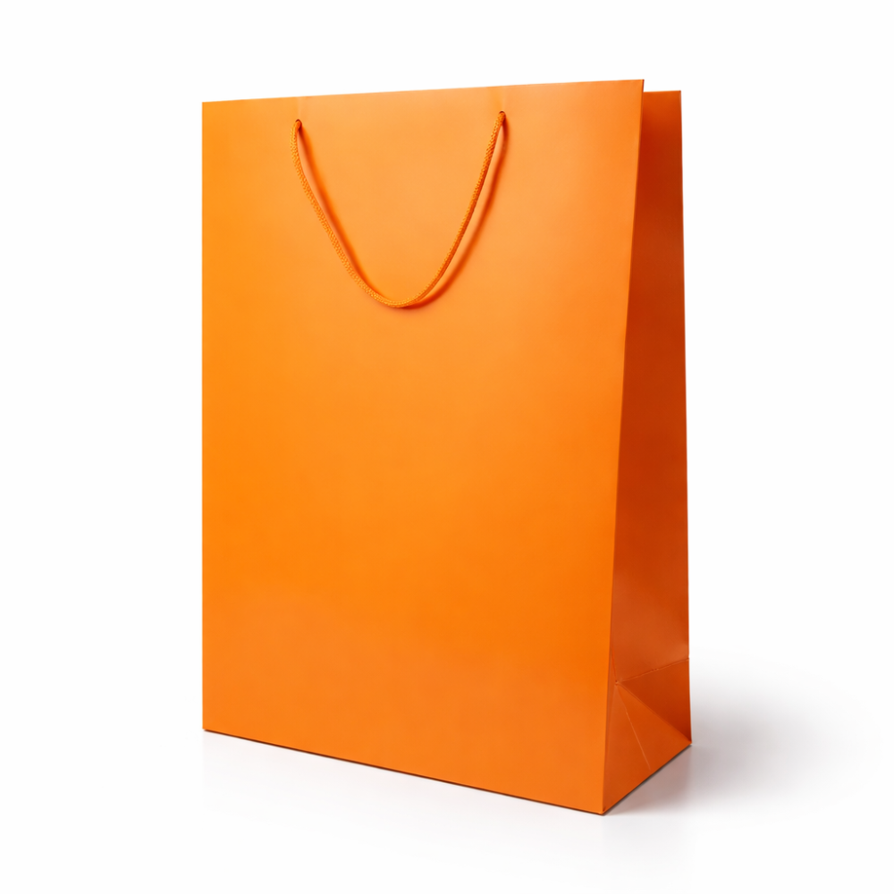 Lote de 6 bolsas de regalo naranjas de gran tamaño 40 x 20 x 60 cm