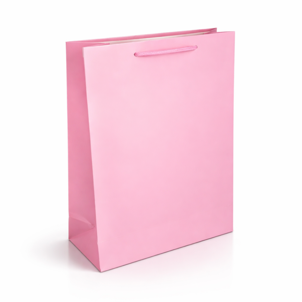 Lote de 6 bolsas de regalo de color rosa claro de gran talla 40 x 20 x 60 cm
