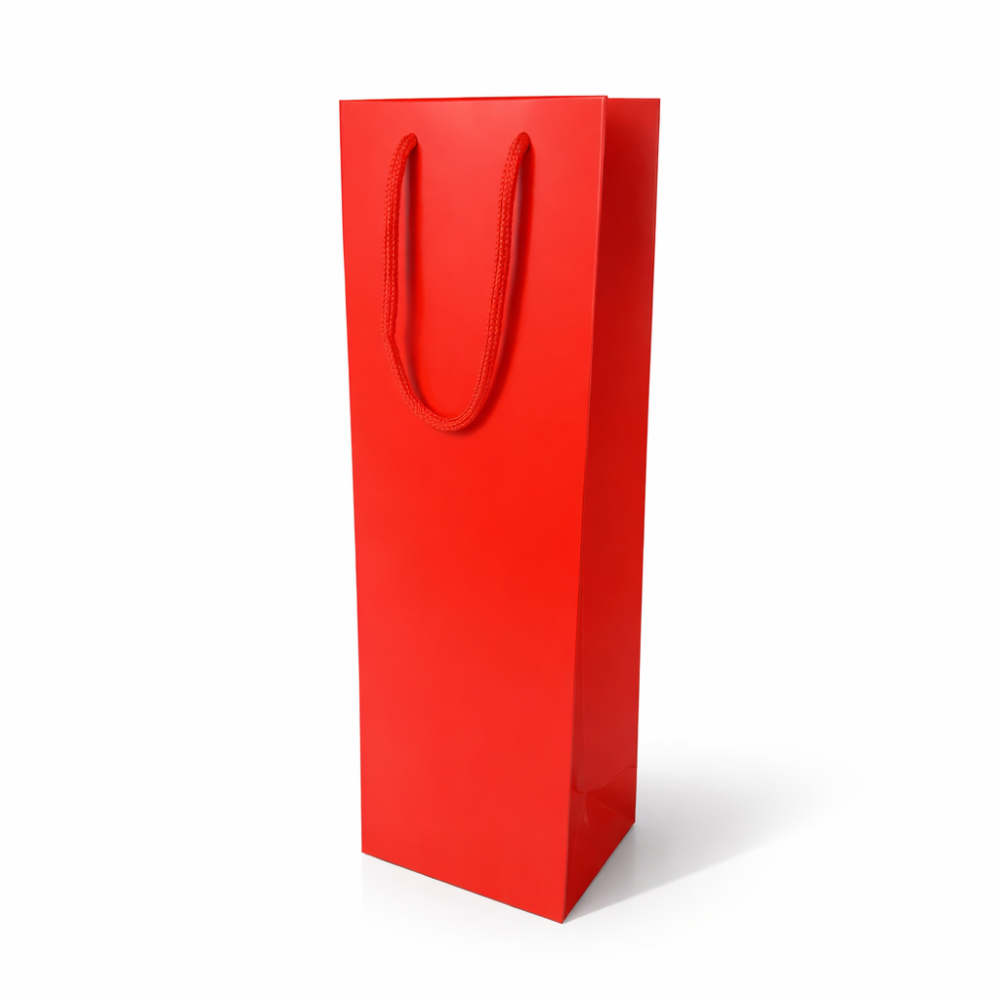 12 bolsas de regalo rojas para botellas, 12 x 9 x 36 cm
