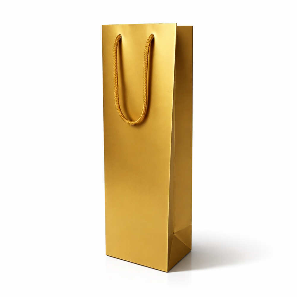 12 bolsas de regalo doradas para botellas, 12 x 9 x 36 cm