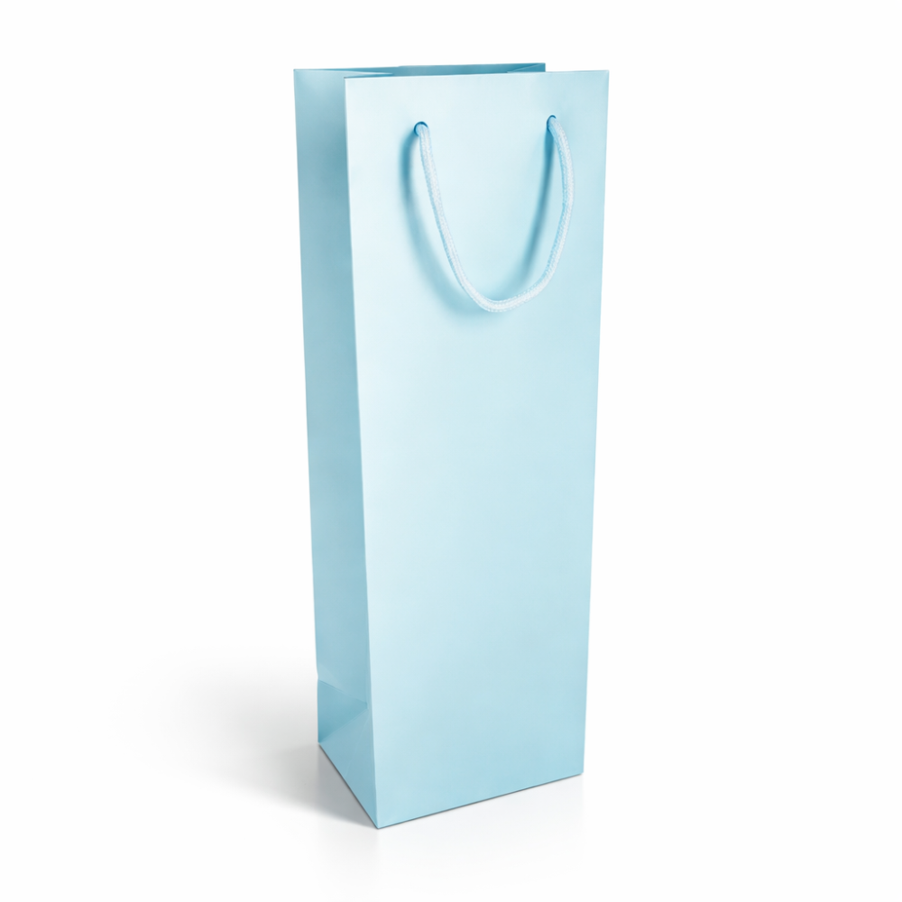 12 bolsas de regalo azul cielo para botellas de 12 x 9 x 36 cm