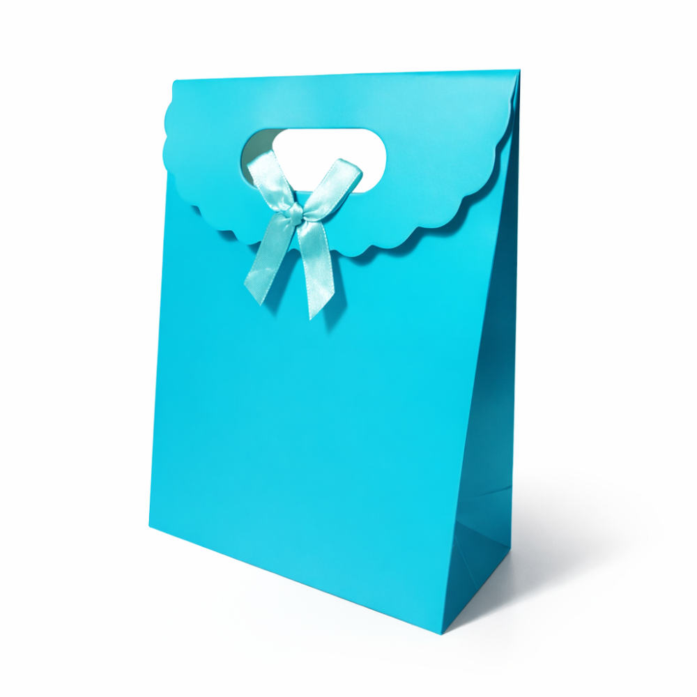 12 cajas de regalo grandes con velcro 24 x 12 x 31,5 cm - azul celeste