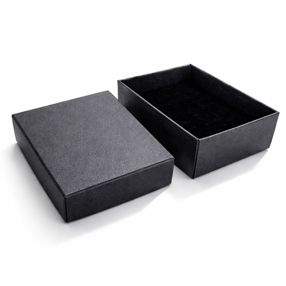 12 cajas para joyas para conjuntos 7x9 cm - negra