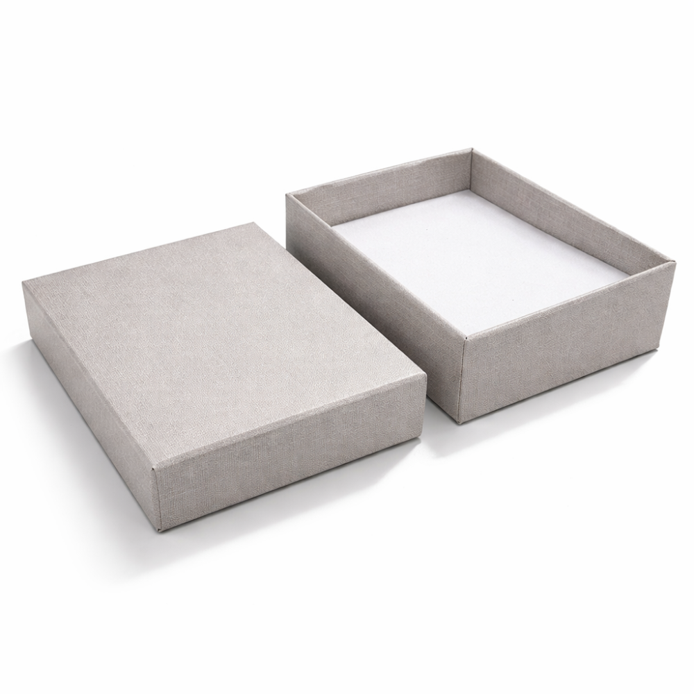 12 cajas para joyas 7x9 cm - gris claro