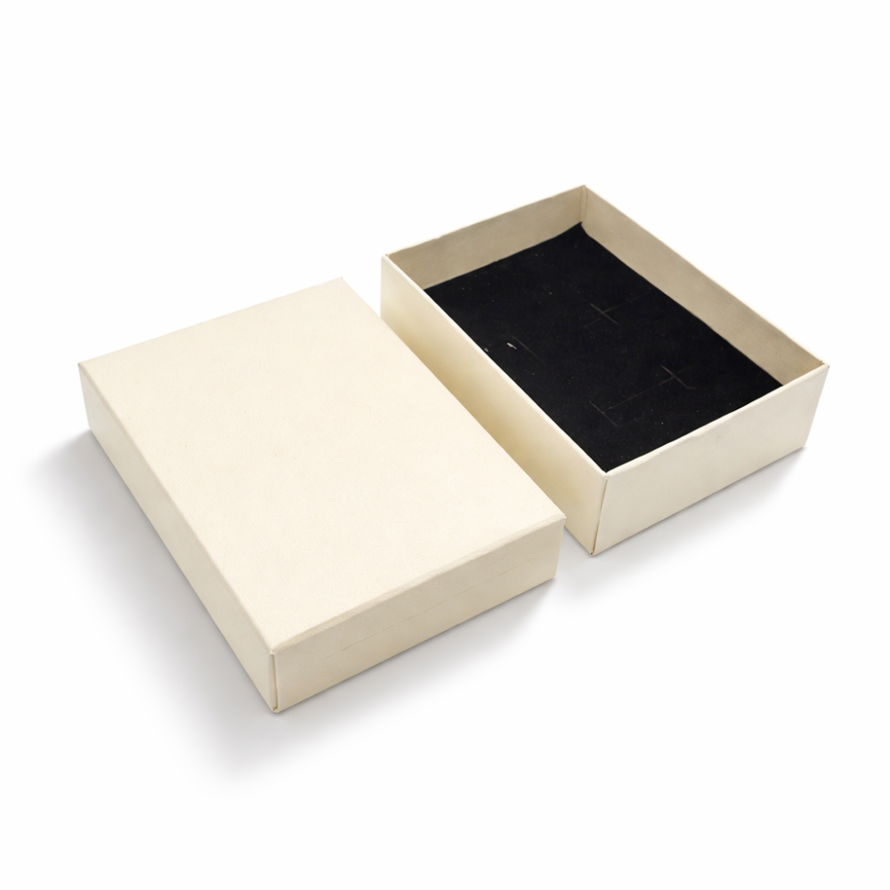 Lote de 120 cajas para joyas 7x9 cm - marfil
