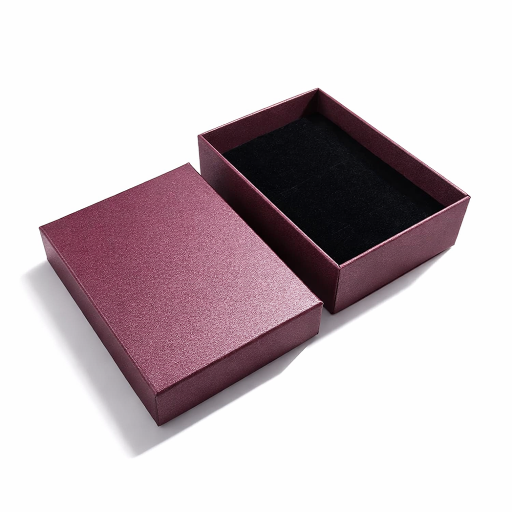 12 cajas para joyas para conjuntos de 7x9 cm - Morado berenjena
