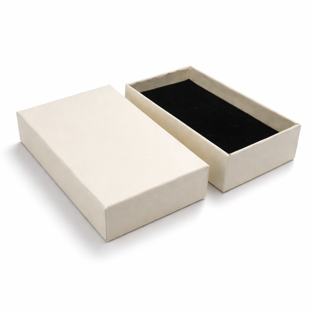 120 estuches pequeños para joyas de 5x8 cm - marfil