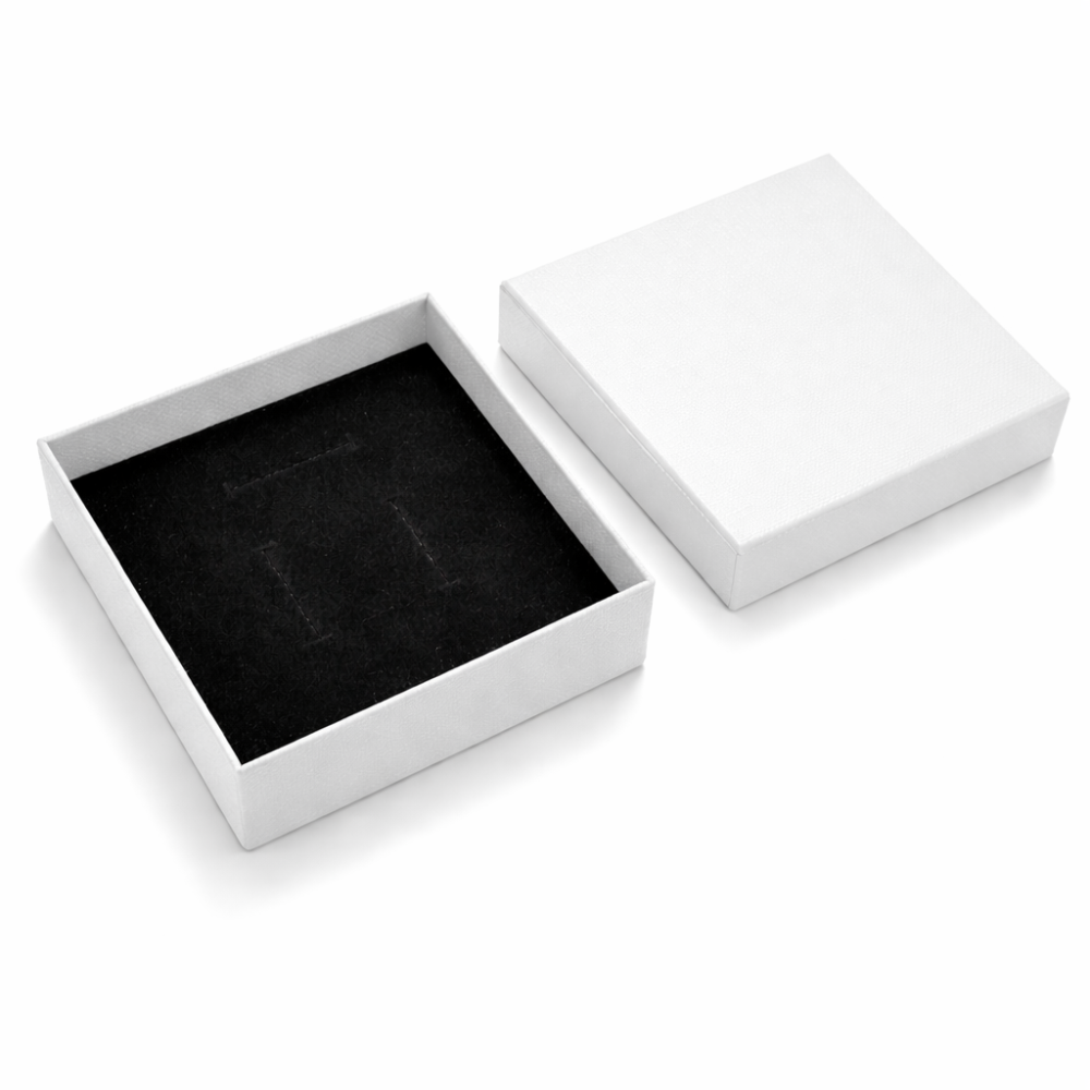 6 cajas para joyas 15x15x4 cm - blanco