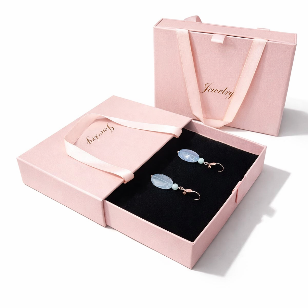 1 estuche para joyas 12x16x3,6 cm - Rosa pastel