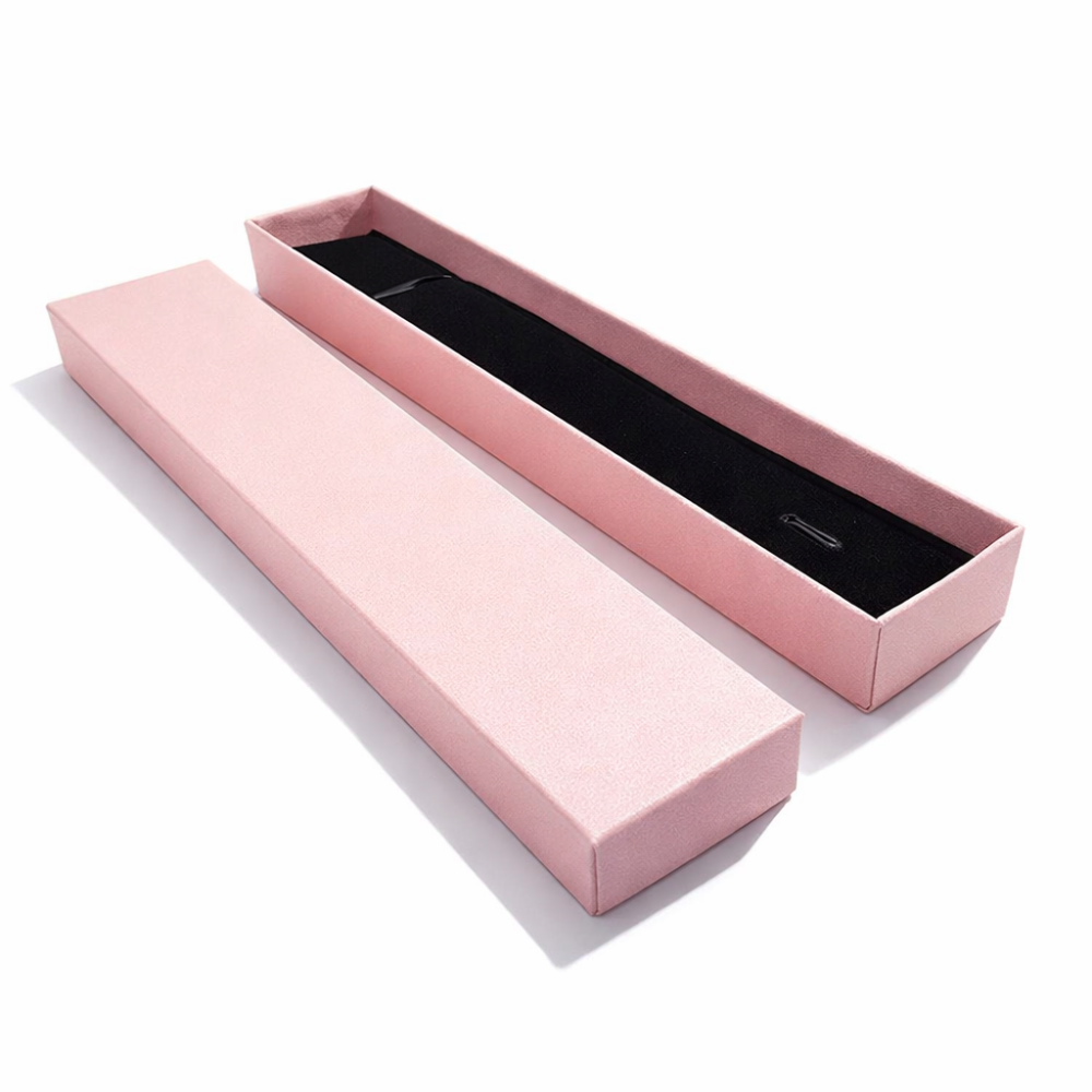 Lote de 120 estuches largos para pulseras 4x21 cm - rosa empolvado