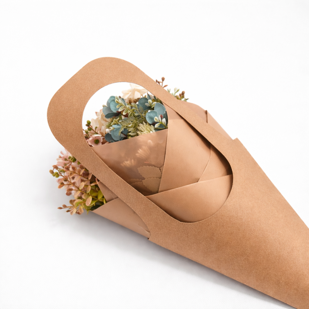 PAQUETE DE 18 bolsas de papel kraft para flores y papel marrón - 6 GRANDES DE REGALO