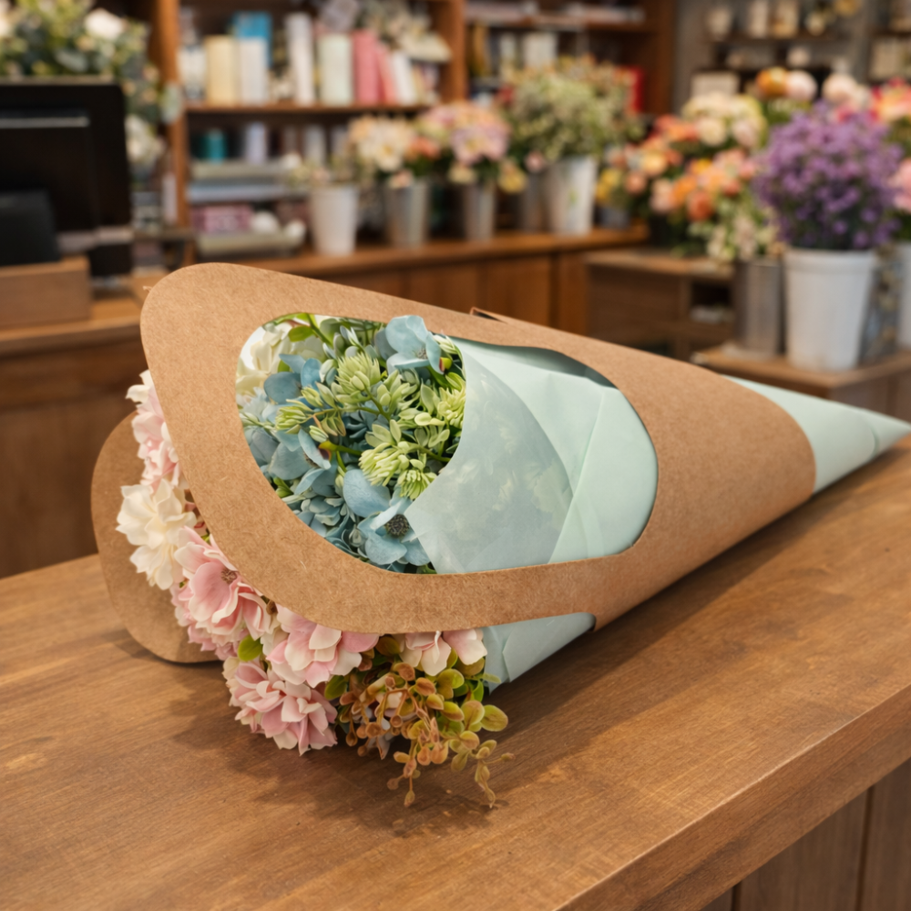 PAQUETE DE 18 bolsas de papel kraft para flores y embalajes - 6 GRANDES DE REGALO