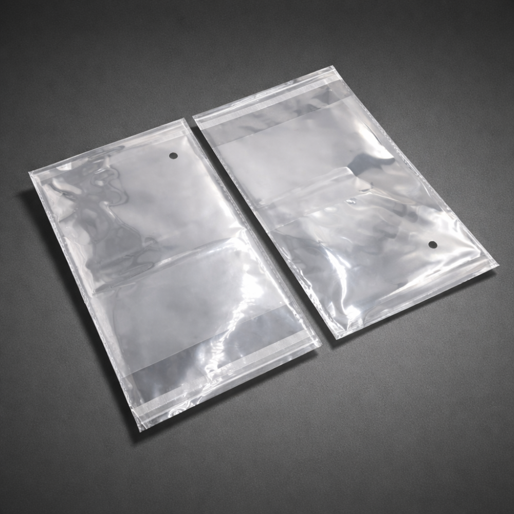200 bolsitas adhesivas transparentes de 15,5 x 24 cm