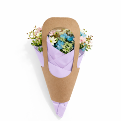 PACK FLORISTA: 18 bolsas de papel kraft para flores (3 tallas) + papel de embalaje - 6 BOLSAS GRANDES DE REGALO