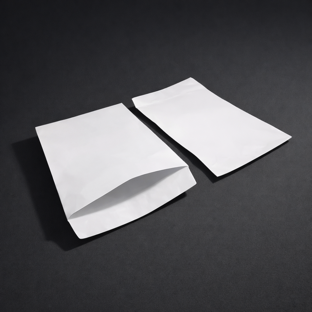 50 bolsitas de regalo grandes de papel satinado 21 x 29 cm - blanco