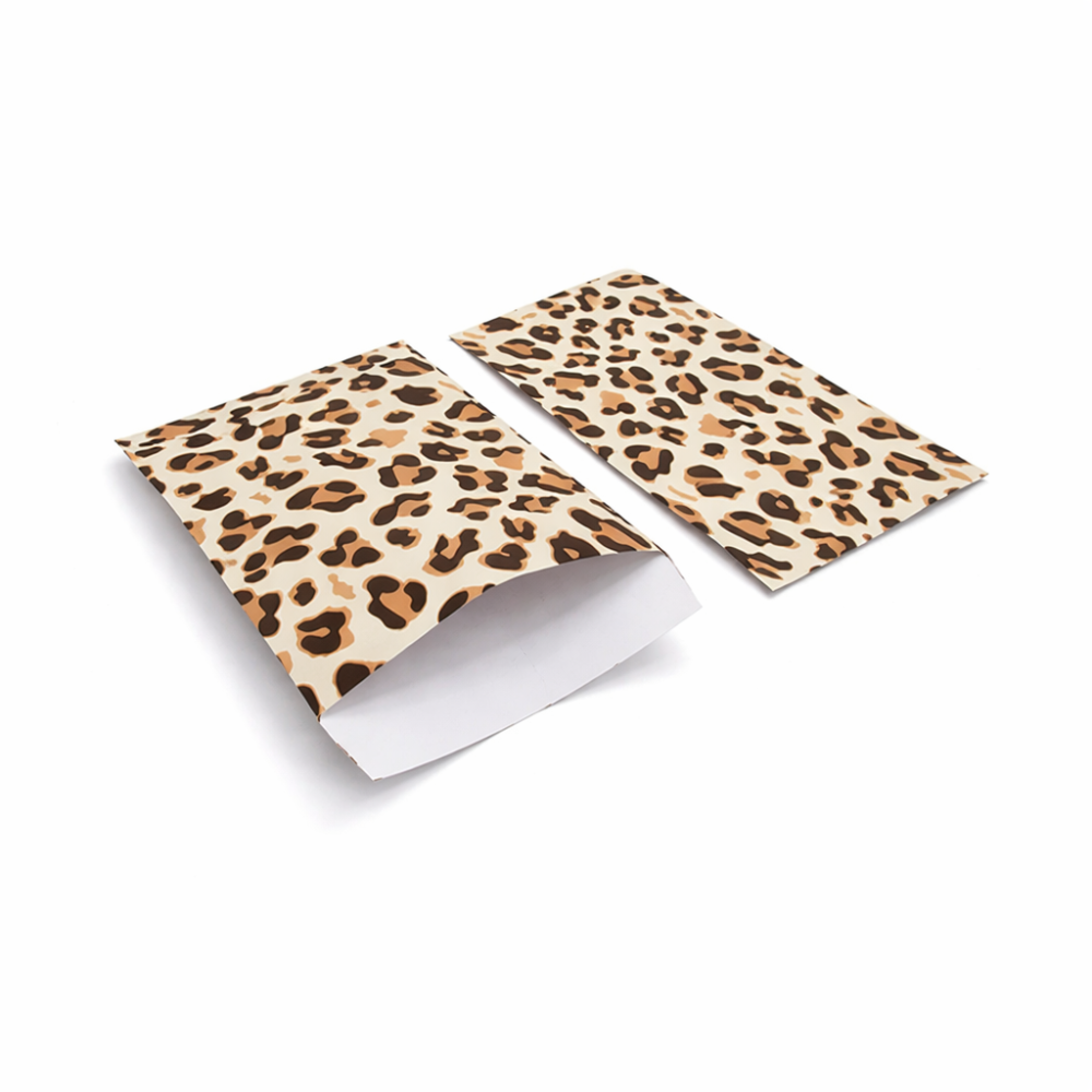 100 mini bolsitas de regalo con estampado de leopardo - 6x10 cm