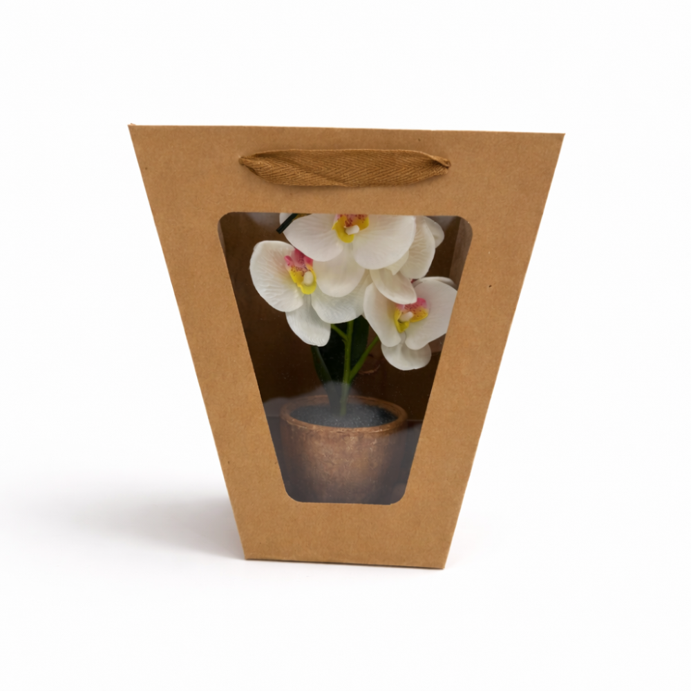 PACK 36 bolsas de papel kraft con ventana - 12 GRANDES DE REGALO
