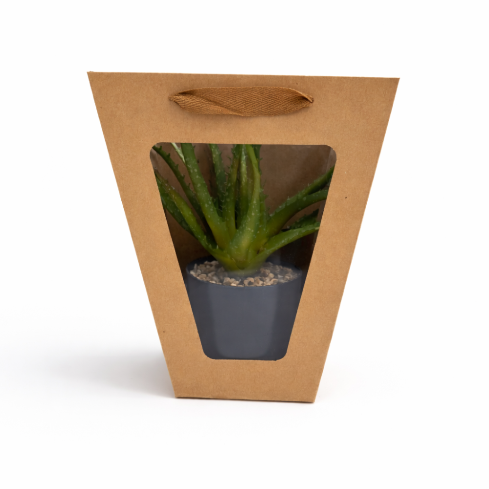 PACK 36 bolsas de papel kraft con ventana - 12 GRANDES DE REGALO