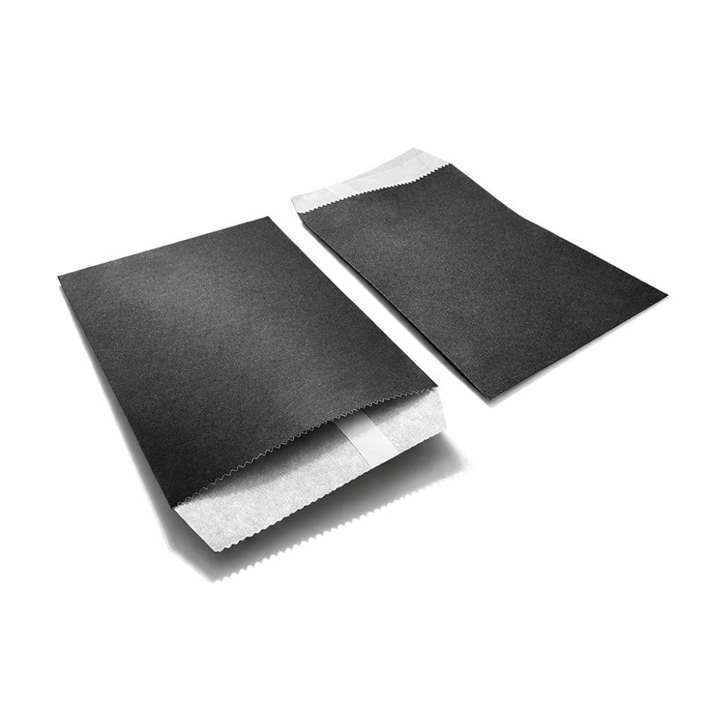100 saquitos de regalo de papel kraft negro de 13 x 18 cm