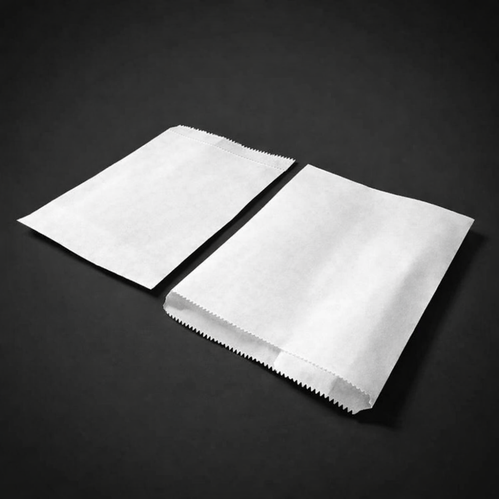 100 saquitos de regalo de papel kraft blanco de 13 x 18 cm