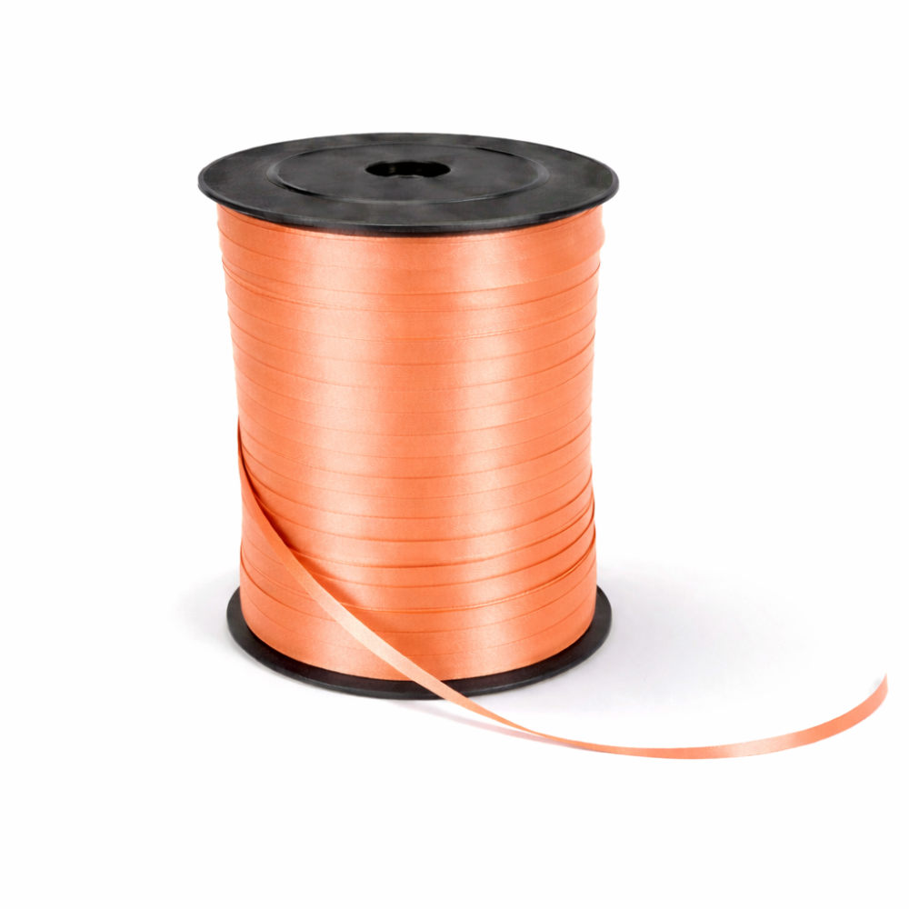 Rollo de cinta de regalo satinada color naranja salmón