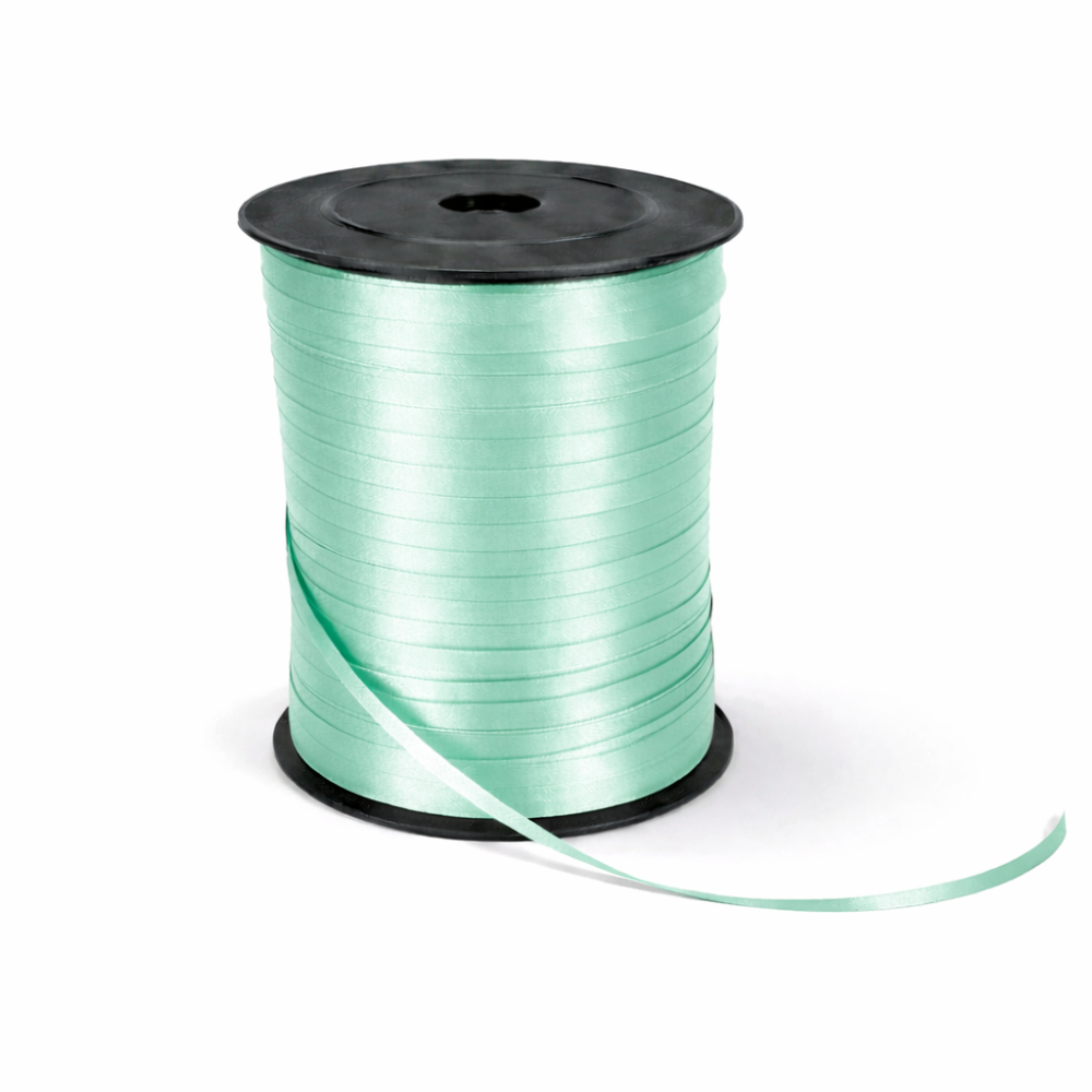 Rollo de cinta de regalo satinada color verde agua